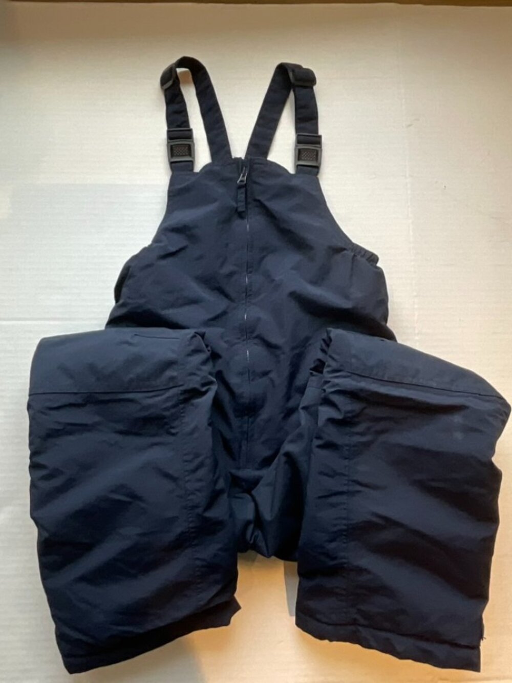 Lands' End Girl's Navy Snow Pant Bibs, Like New, Size 12